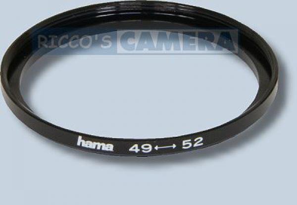 Filteradapter 49 - 55 mm ( Objektiv 49mm / Filter 55mm ) - Step Up Ring Anschlussring Adapterring  Hama 14955