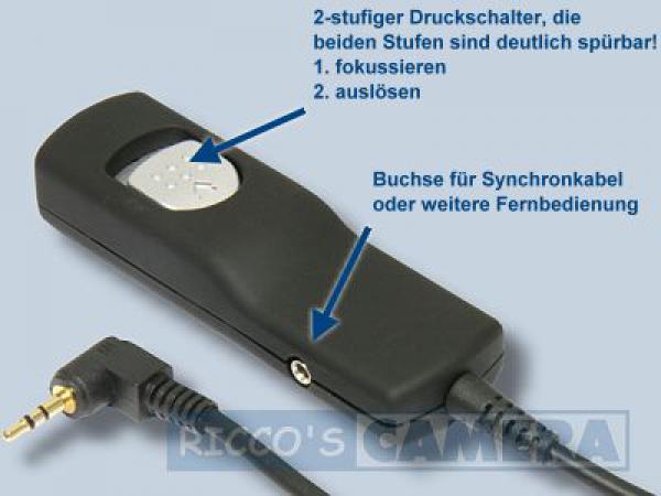 Fernauslöser mit 0,8 m Kabellänge NoName Kabel-Fernauslöser für Samsung NX10 NX100 NX11 NX5 GX-20 GX-10 GX-1S GX-1L Fernbedienun