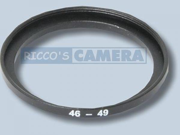 Filteradapter 46 - 49 mm ( Objektiv 46mm / Filter 49mm ) - Step Up Ring Anschlussring Adapterring Hama 14649