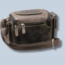Kalahari KAAMA L-12 Robuste Fototasche Ledertasche für Kompakt- und Systemkameras aus braunem Büffelleder Büffelledertasche KL12