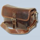 Leder Fototasche Alpenleder Presse Brandy echt Leder Tasche in braun für Systemkameras Evilkameras Kameratasche lal