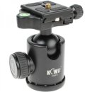 Kiwifotos Kugelkopf, Kugelneiger mit Friktionsknopf und Schnellwechselplatte (Arca-Swiss-kompatibel)